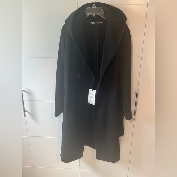 NWT Zara Belted Soft Hooded Coat - Picture 2 of 14